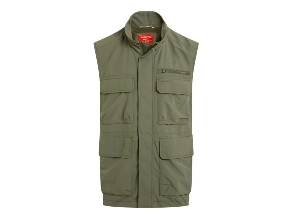 Zlevněný Craghoppers NosiLife Adventure Gilet V, Dark Sage - pánská vesta