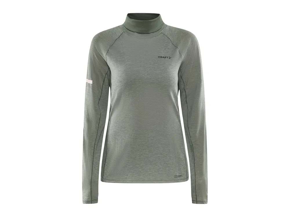 Vysoce Kvalitní Craft ADV SubZ Wool LS Tee 2 W, Green - lehké dámské triko