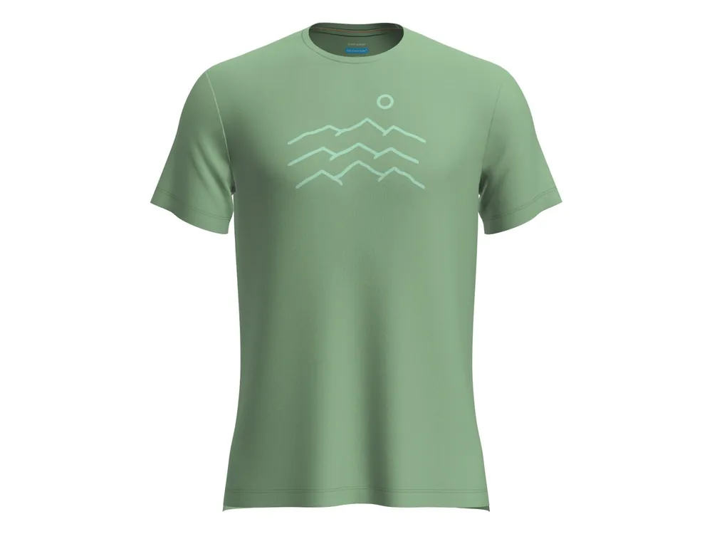 Nízká Cena Icebreaker 125 Sphere SS Tee Across the Peaks, Seaglass