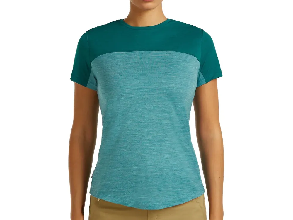 Icebreaker Wmns 125 Sphere SS Tee Color Block, Tidaltalhthr/Tidalteal/Cb Nejlepší Volba