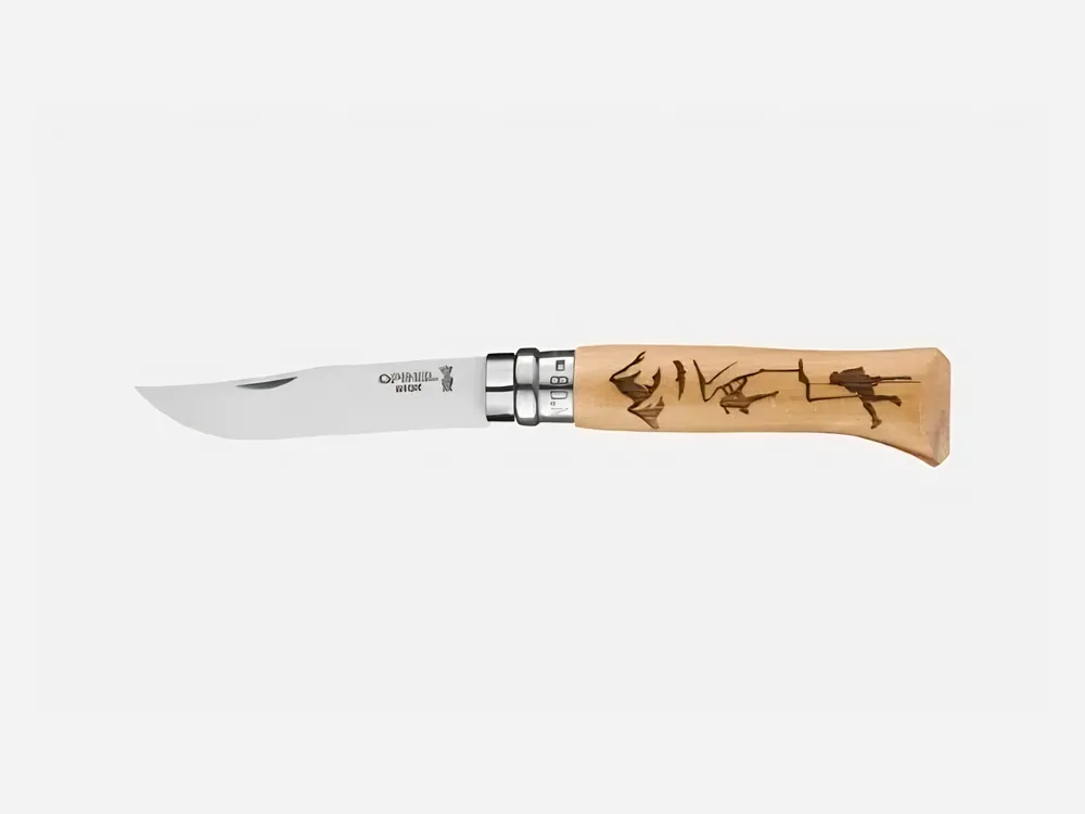 Speciální Cena Opinel N°08 Engraved Sport Climbing 6 buk - zavírací nůž