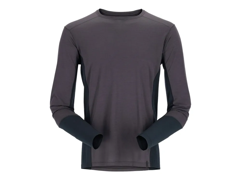 Rab Syncrino Base LS Tee, graphene - pánské funkční triko Must-Have