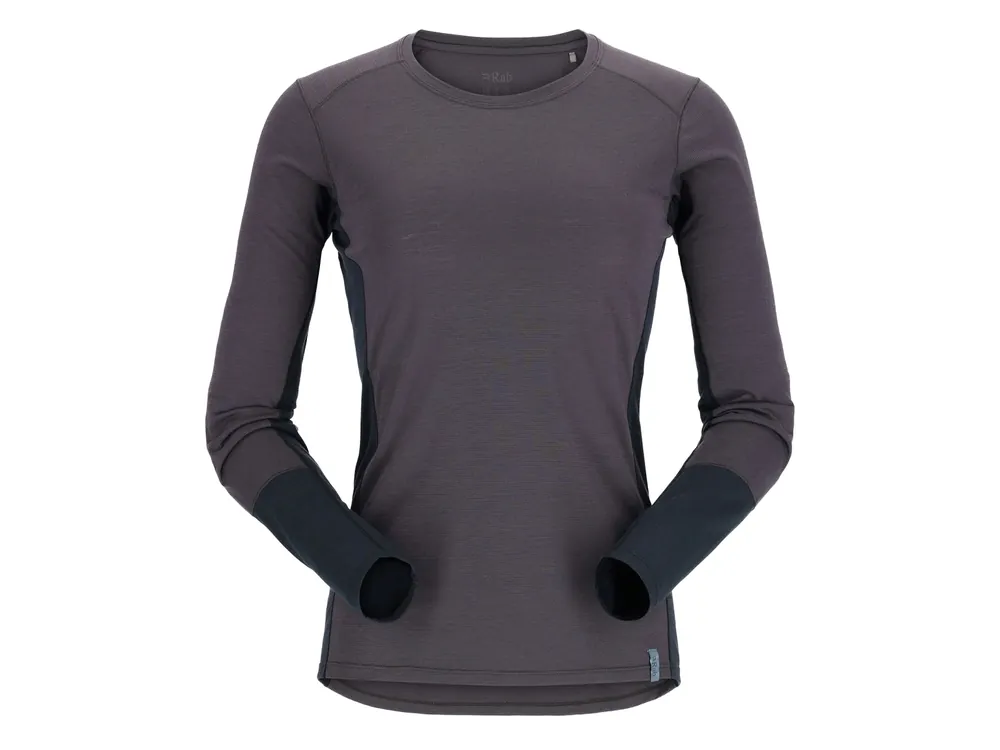 Vrácení Zdarma Rab Womens Syncrino Base LS Tee, graphene - dámske funkční triko