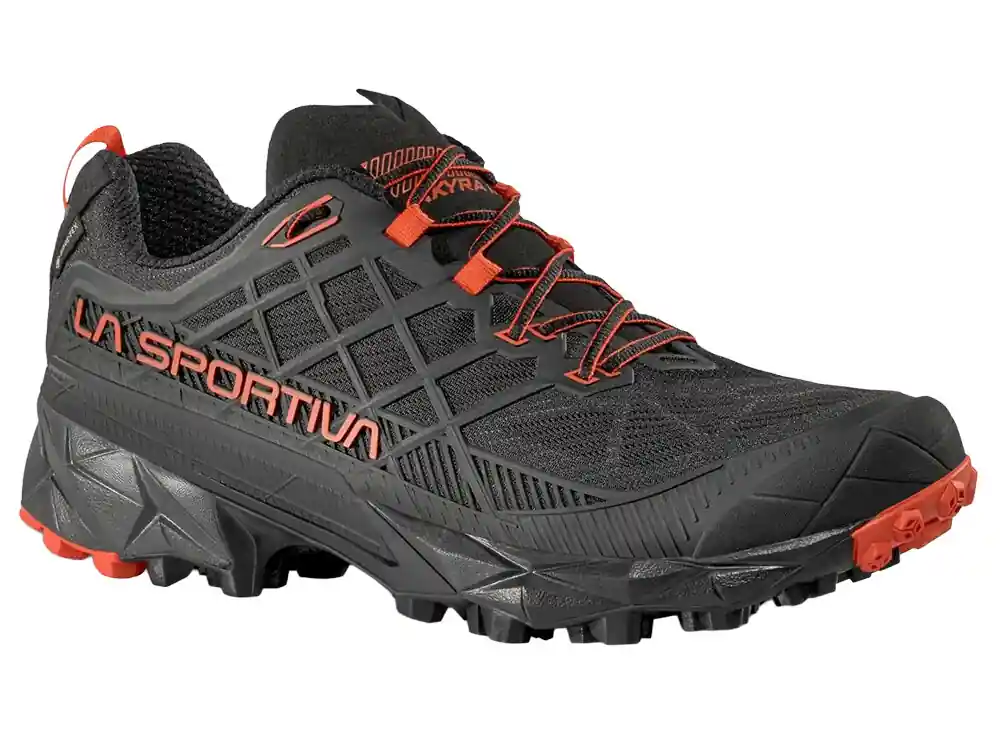 Vysoce Kvalitní La Sportiva Akyra II GTX, Black/Cherry Tomato - pánské boty