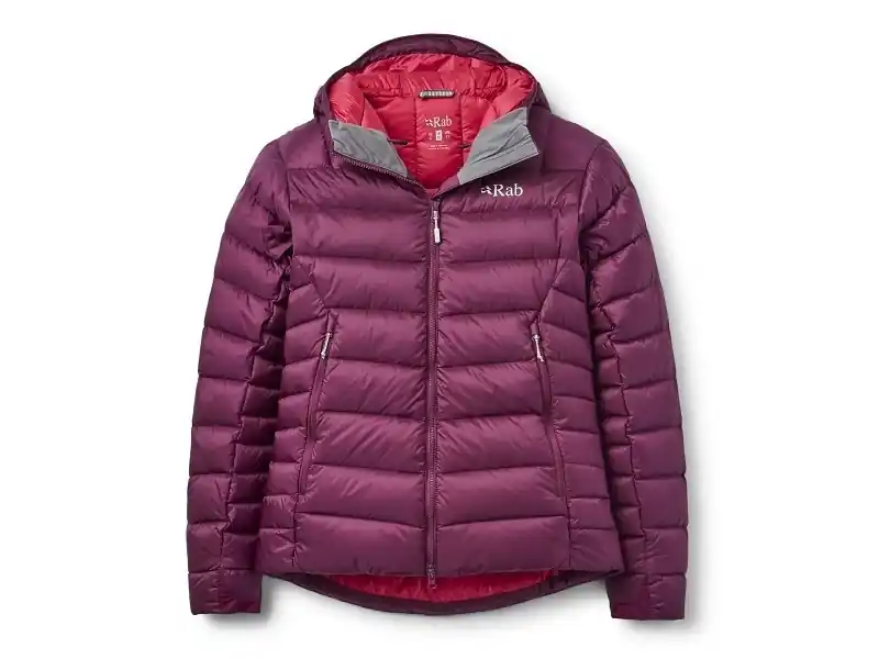 Speciální Cena Rab Womens Electron Pro Down Jacket, Mulberry - dámská péřová bunda