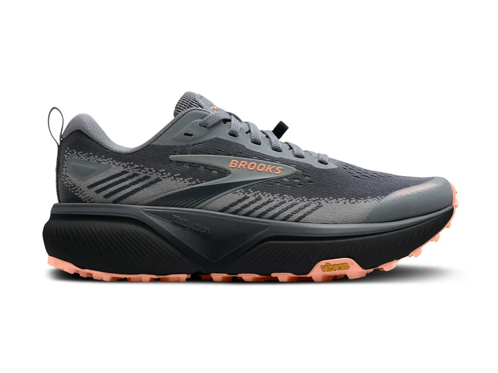 Brooks Cascadia 20 W, Grey/Grey/Peach - dámské krosovky Akční Nabídka