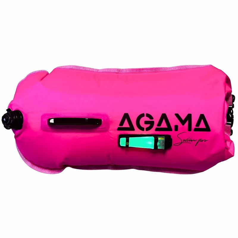 Agama SWIM PRO + světlo FLASH plavecká bójka a suchý vak růžová Nízká Cena