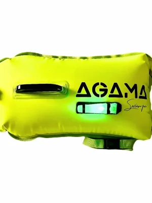 Agama SWIM PRO + světlo FLASH plavecká bójka a suchý vak žlutá Pouze Dnes