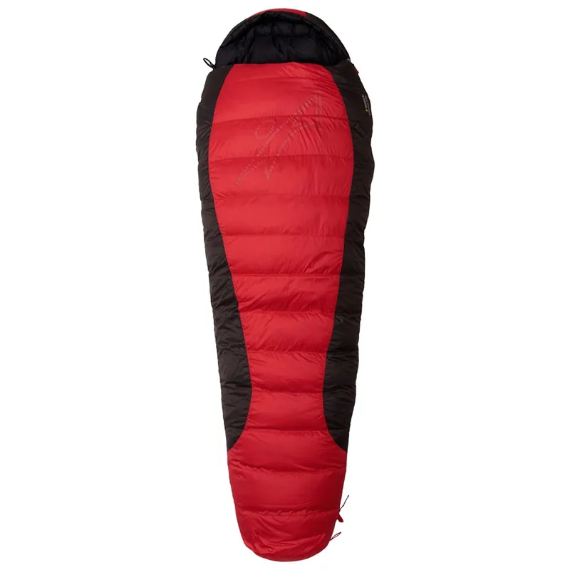 Warmpeace Viking 900 180cm péřový spací pytel red/grey/black Pravý zip Must-Have