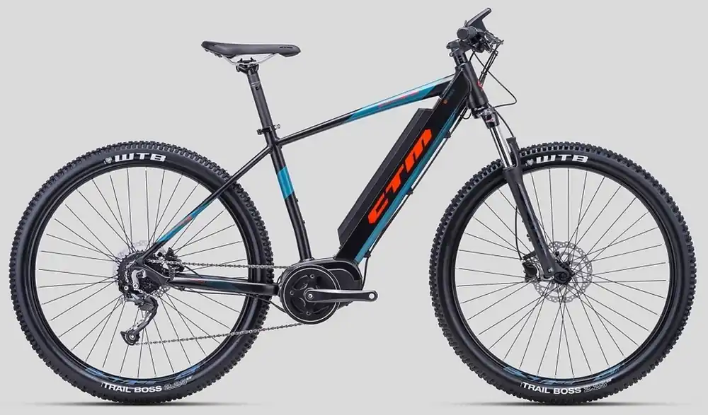 Horské elektrokolo CTM Pulze Xpert mat black/orange - Půjčovna Levný