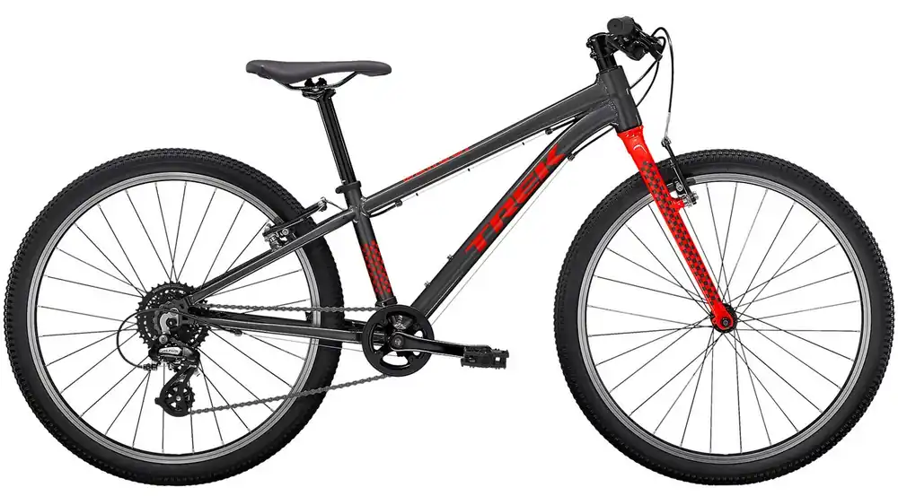 Sleva Dětské kolo Trek Wahoo 24 Lithium Grey/Radioactive Red