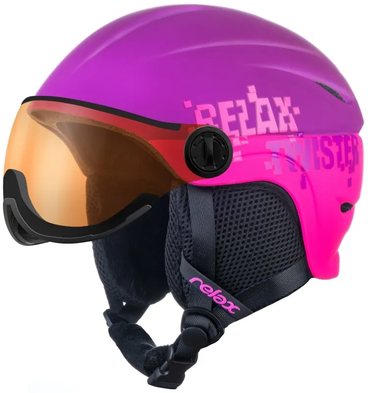Lyžařská helma Relax Twister Visor pink Tovární Cena