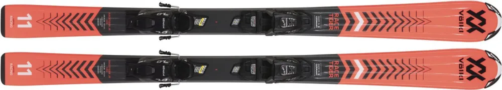 Novinka Dětské sjezdové lyže Volkl Racetiger Jr red vMotion + 7.0 VMotion