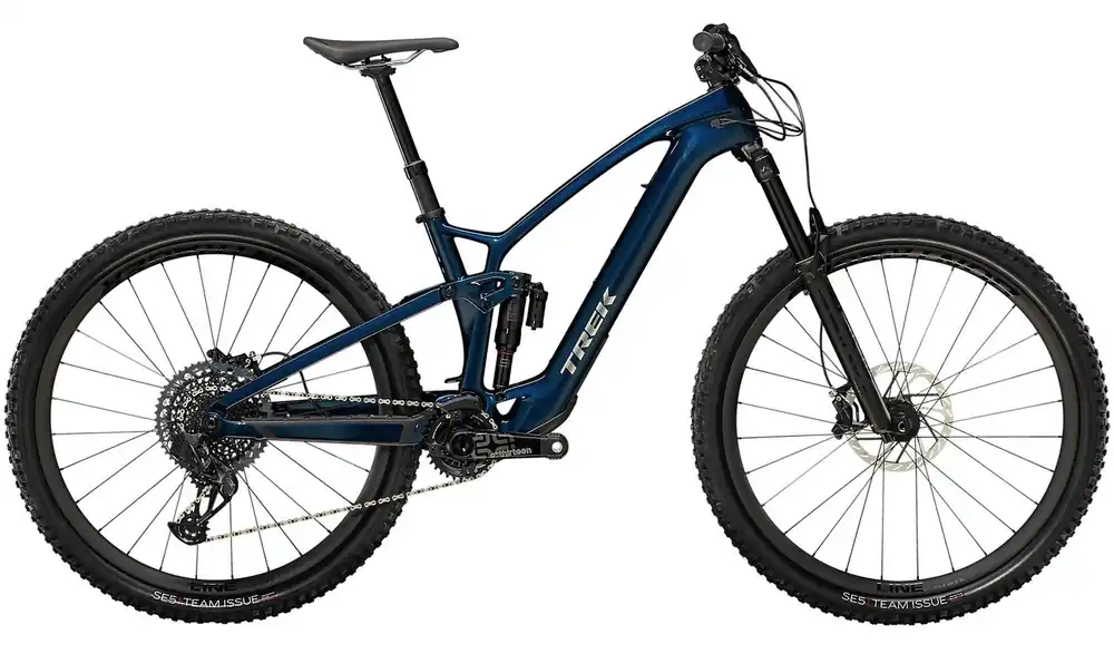 Nízká Cena Elektrické celoodpružené kolo Trek Fuel EXE 9.8 GX AXS Mulsanne Blue