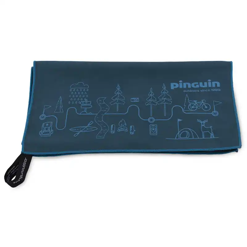 ručník PINGUIN MICRO TOWEL MAP Blue L (60x120cm) Akční Cena