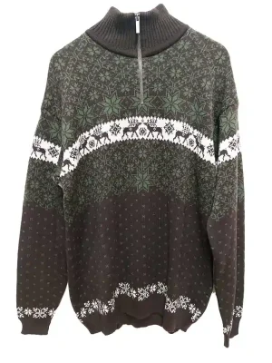 svetr KAMA L134 Brown/Green XL Levný