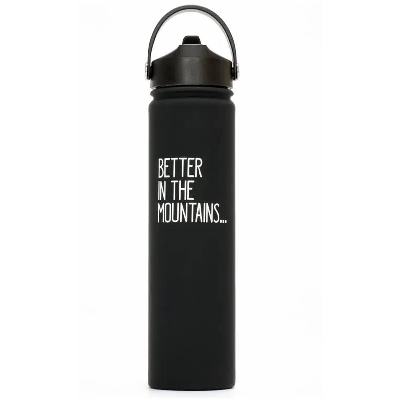 termo láhev TSL Outdoor Isothermal Bottle Stainless Steel 750ml Black Sezónní Sleva