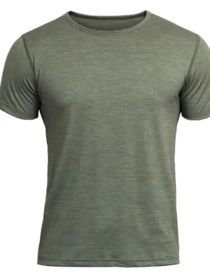 Pouze Dnes triko DEVOLD BREEZE Merino 150 T-Shirt Man Lichen Melange