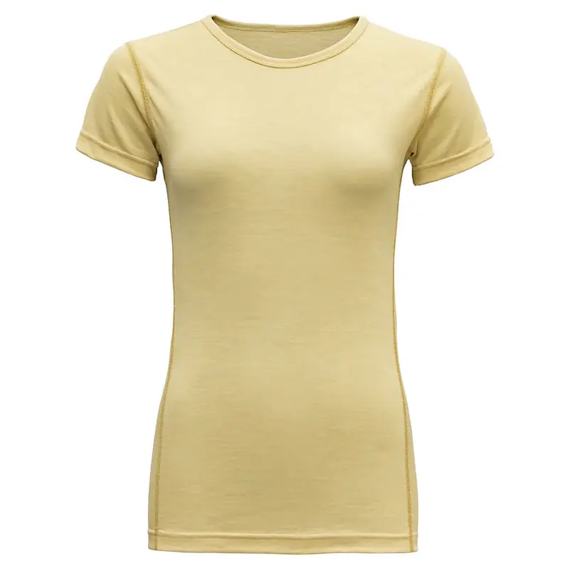 Originální triko DEVOLD BREEZE Merino 150 T-Shirt Woman Honey - Velikost oblečení L