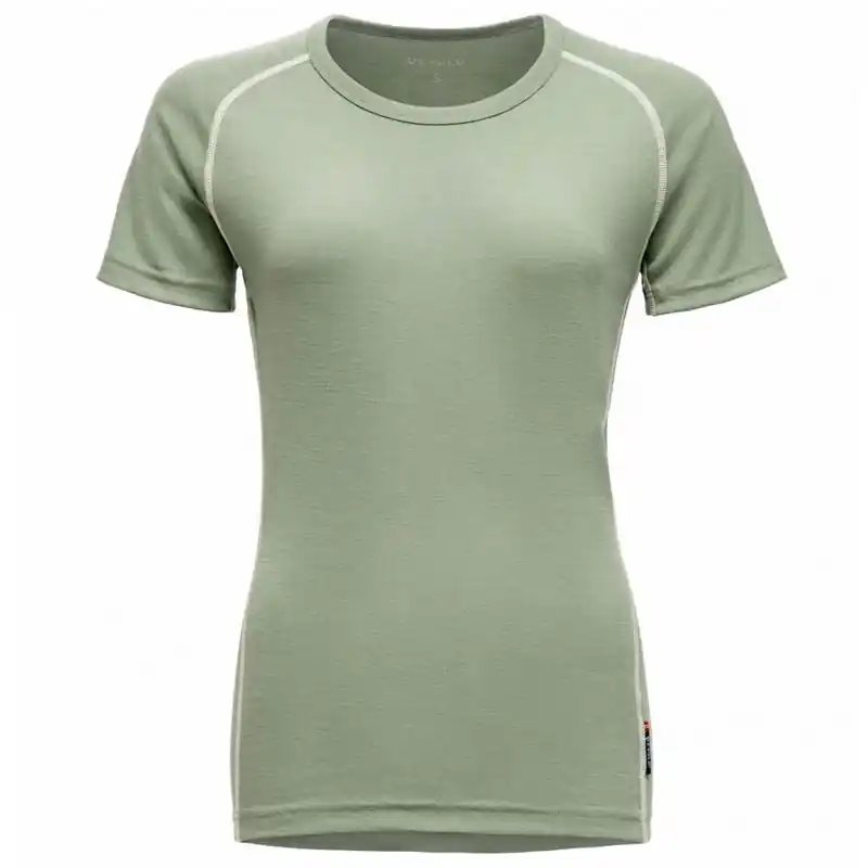 triko DEVOLD LAUPAREN Merino 190 Base TEE WOMAN Fog - Velikost oblečení L Aktuální