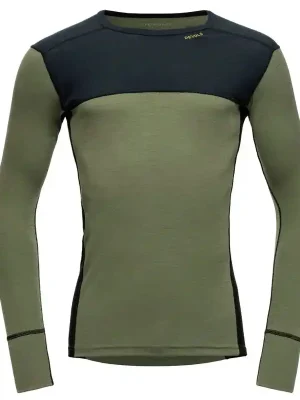 triko DEVOLD LAUPAREN Merino 190 Shirt Man Ink/Lichen/Black Cenově Výhodný