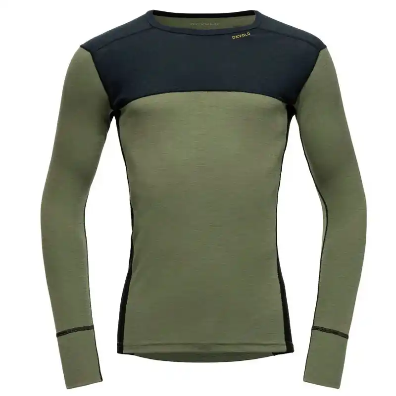 triko DEVOLD LAUPAREN Merino 190 Shirt Man Ink/Lichen/Black Cenově Výhodný