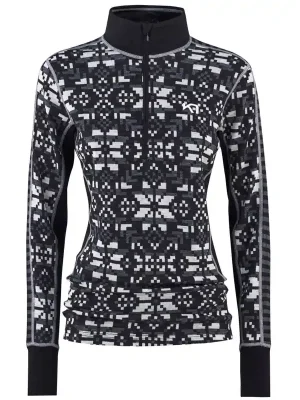Originální triko KARI TRAA ELSE HALF ZIP Black - Velikost oblečení L
