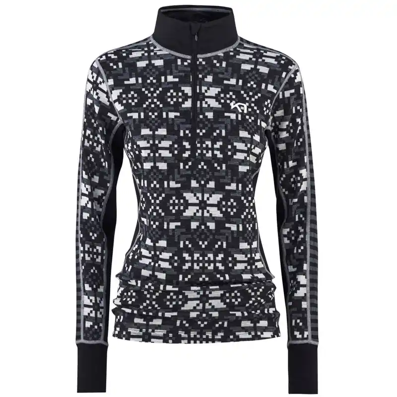 Originální triko KARI TRAA ELSE HALF ZIP Black - Velikost oblečení L