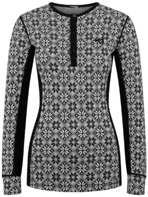 Dokud Zásoby Vydrží triko KARI TRAA ROSE Long Sleeve Black - Velikost oblečení M