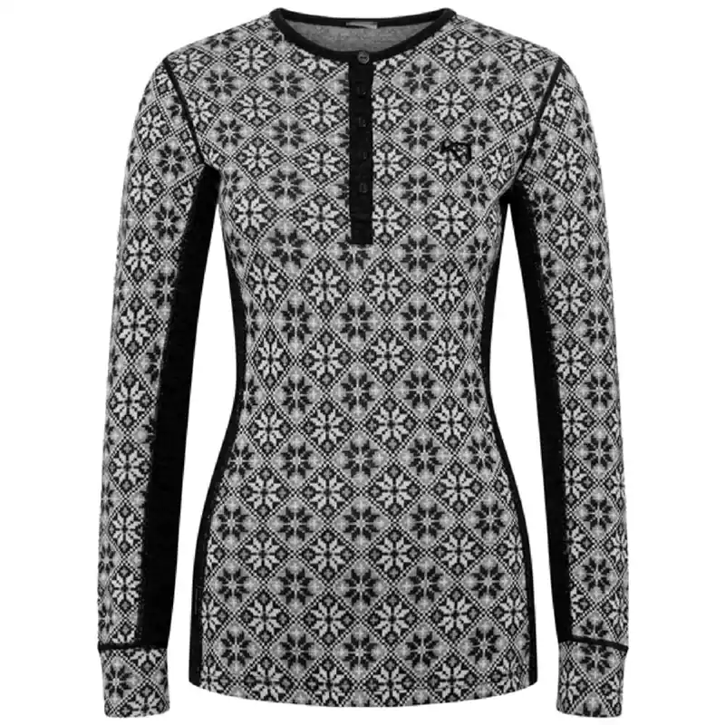 Dokud Zásoby Vydrží triko KARI TRAA ROSE Long Sleeve Black - Velikost oblečení M