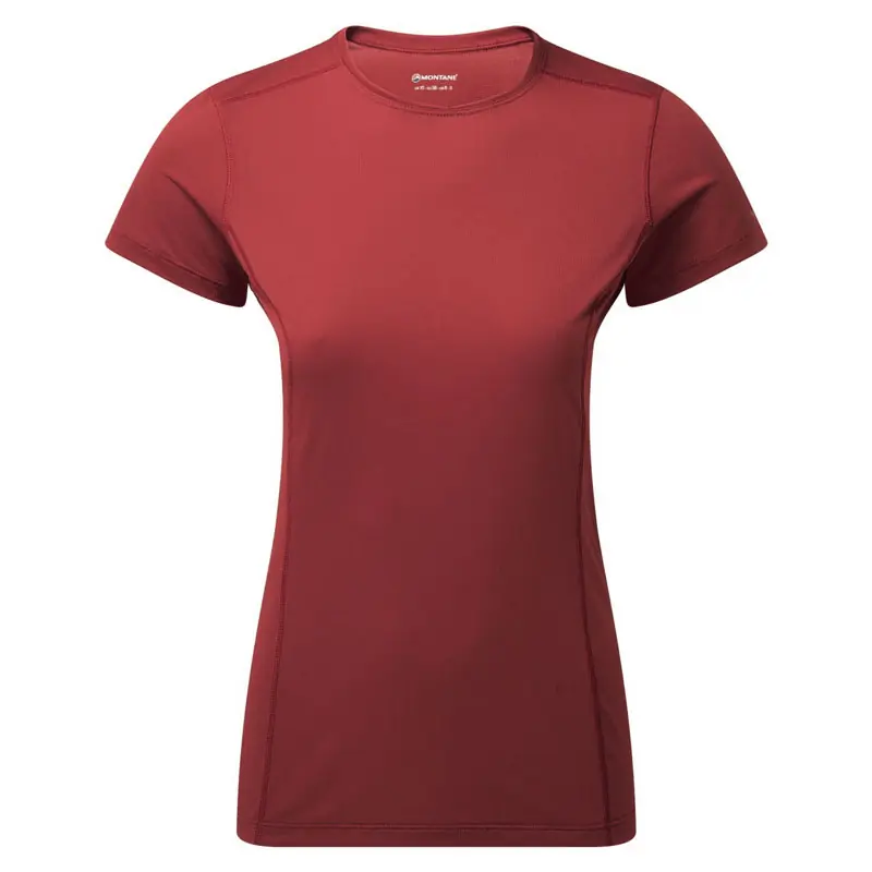Novinka triko MONTANE Womens DART LITE T-Shirt Saffron Red - Velikost oblečení S