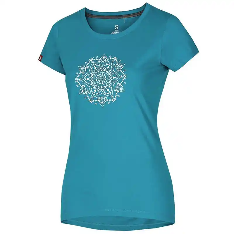 Odeslání Ihned triko OCÚN CLASSIC T Women Blue Enamel Mandala - Velikost oblečení L