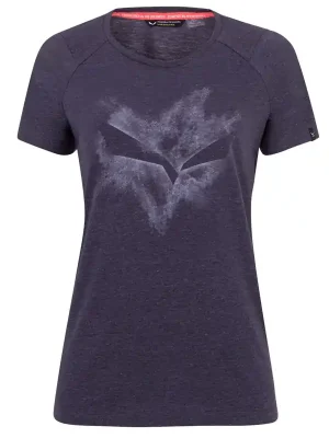 triko SALEWA PURE CHALK DRY W T-Shirt Navy Blazer Melange Výprodej