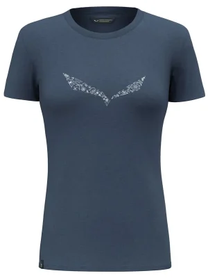 Cenově Výhodný triko SALEWA SOLID DRY W T-Shirt Premium Navy Melange