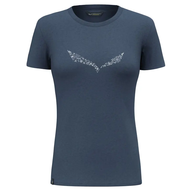 Cenový Hit triko SALEWA SOLID DRY W T-Shirt Premium Navy Melange - Velikost oblečení 40