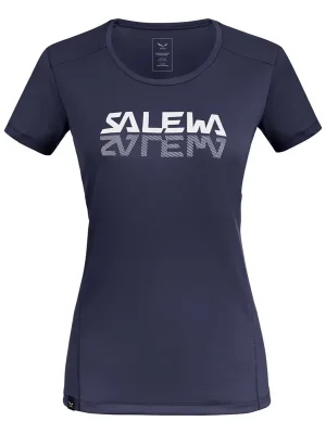 Must-Have triko SALEWA SPORTY GRAPHIC DRY W S/S Tee Navy Blazer - Velikost oblečení 40