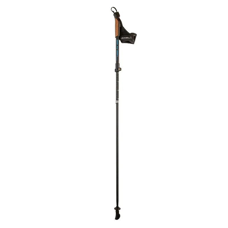 Výhodná Nabídka EXEL NORDIC WALKER Foldable Alu / Evo Black/Cyan, skládací nordic walking hole