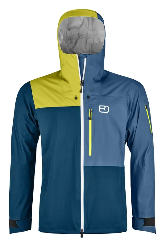 Ortovox 3L Ortler Jacket M L modrá/žlutá Sezónní Sleva