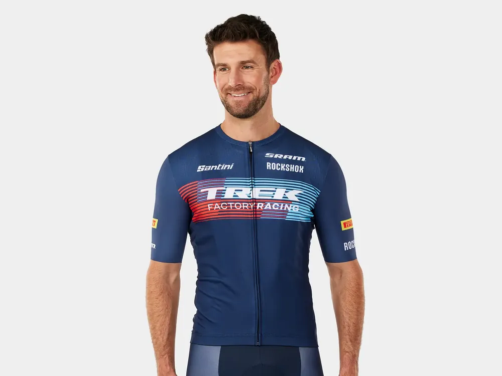 Santini Trek Factory Racing Mens Team Replica Cycling Jersey XXL tmavě modrá Přímo Od Výrobce