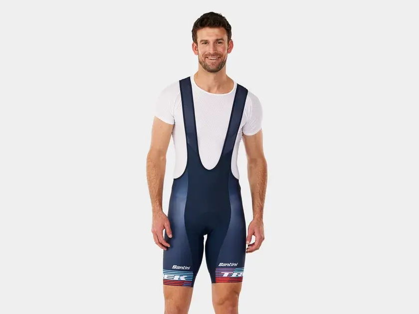 Santini Trek Factory Racing Mens Team Replica Bib Short XL tmavě modrá Sezónní Sleva