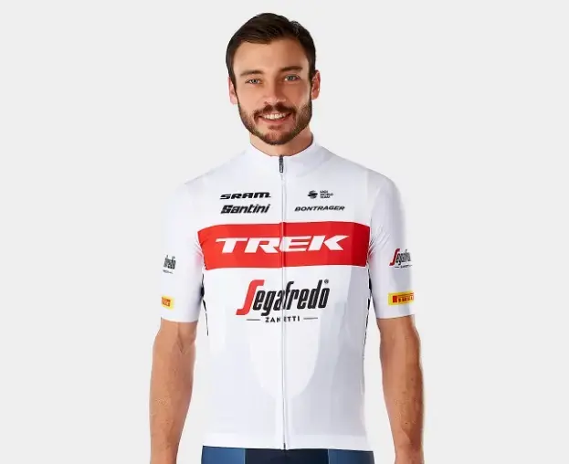 Replika pánského týmového závodního dresu Santini Trek-Segafredo XXL bílá/červená Novinka