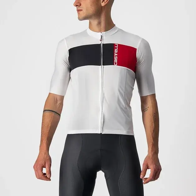 Castelli Prologo 7 Jersey XL bílá/černá Cenově Výhodný