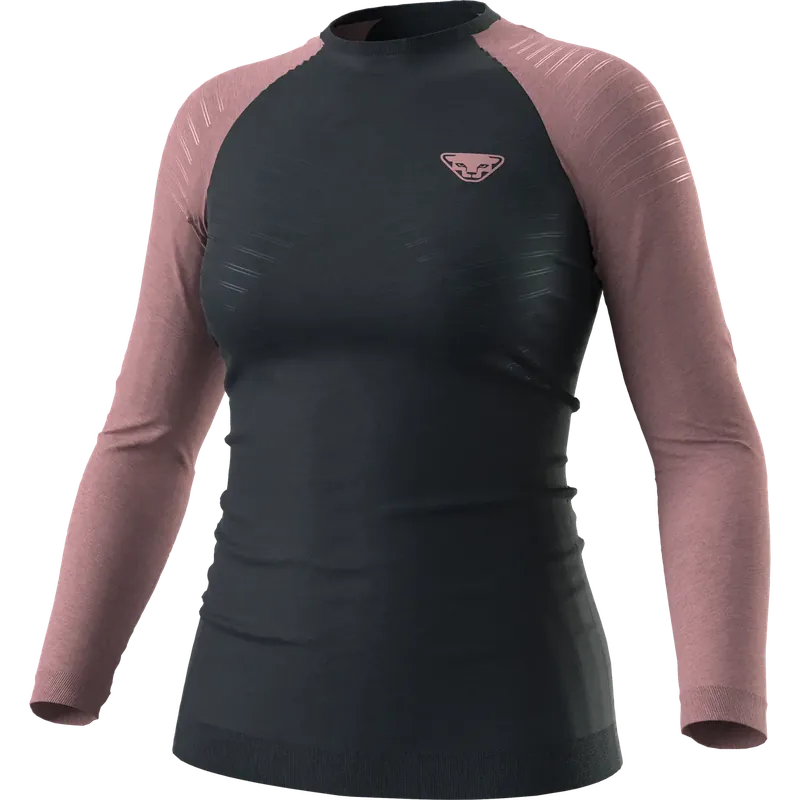Značkový Dynafit Tour Light Merino Long Sleeve Shirt Woman L černá/růžová