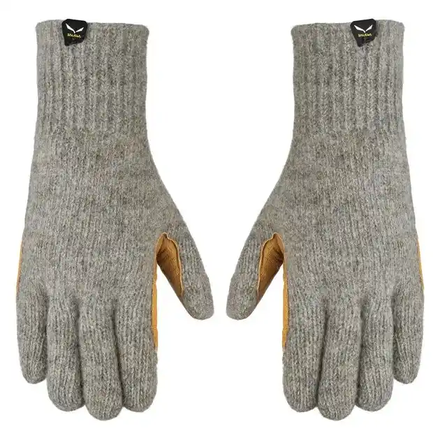 Originální Salewa Walk Wool Leather Gloves S šedá/hnědá