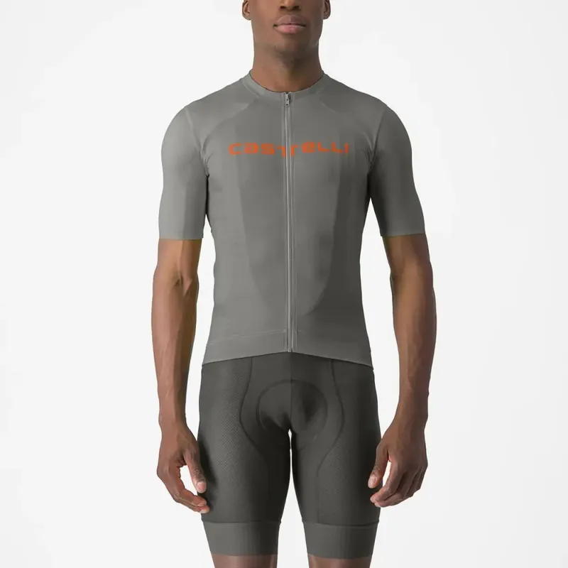 Castelli Prologo Lite Jersey M šedá/oranžová Tovární Cena