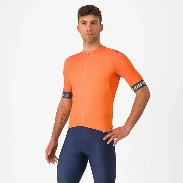 Castelli Entrata VI Jersey 3XL oranžová/šedá Akční Nabídka