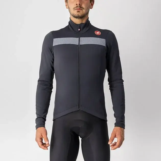 Oblíbený Castelli Puro FZ Jersey M černá/šedá