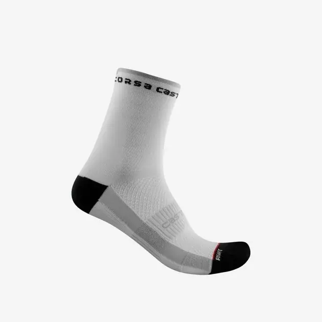 Castelli Rosso Corsa W Socks L/XL bílá/černá Must-Have