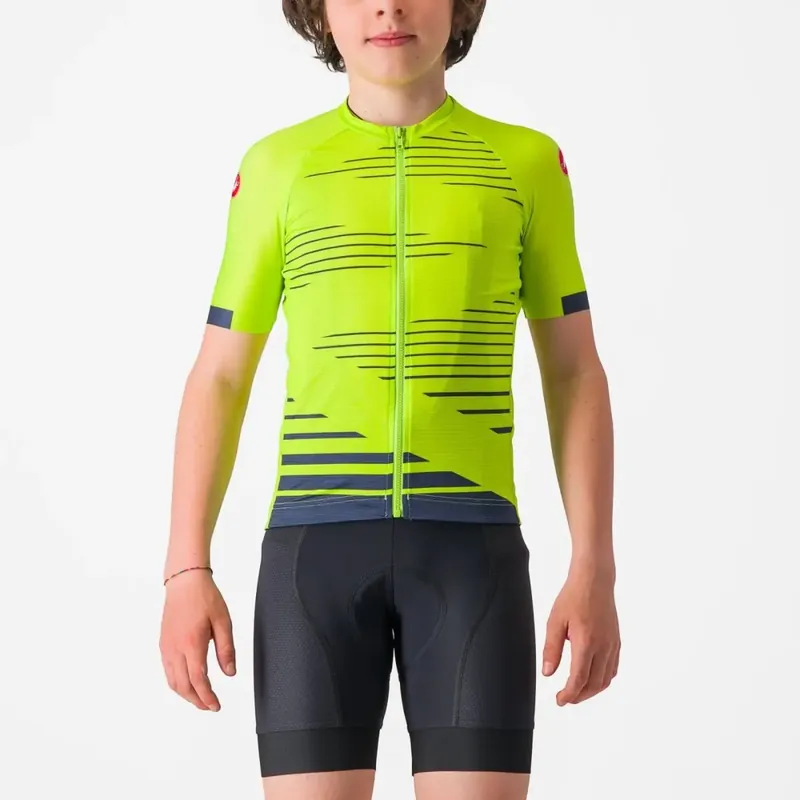 Castelli Aero Kid Jersey 4 žlutá/modrá Značkový