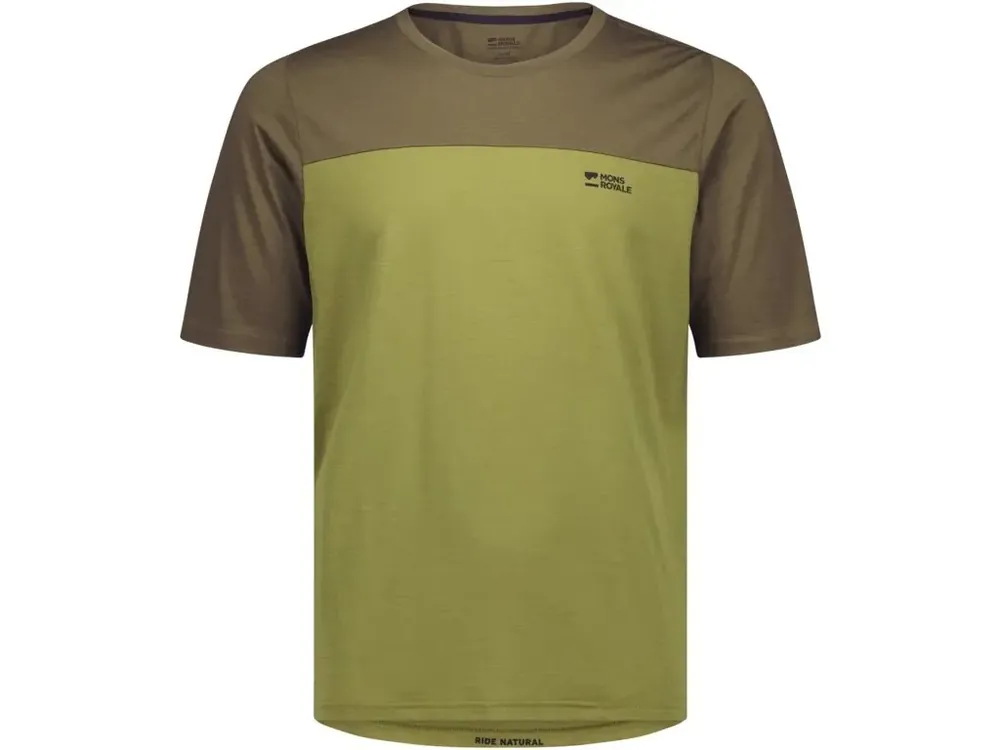 Originální Mons Royale Diversion Merino Bike Jersey Short Sleeve L zelená